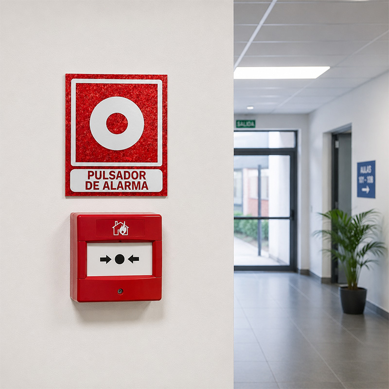 Letrero Pulsador de Alarma