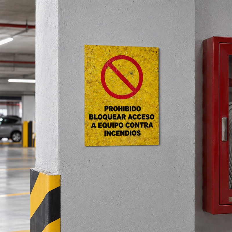 Letrero Prohibido Bloquear